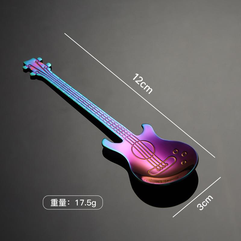 304 нержавеющая сталь креативный стиль кофейная ложка гитарная ложка ложка для размешивания приправа ложка подарок еда