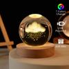 Galactic System 3Dengraved Crystal Ball Night Light Boys Girls Friends Birthday Gift Christmas Bedroom Decoration LED