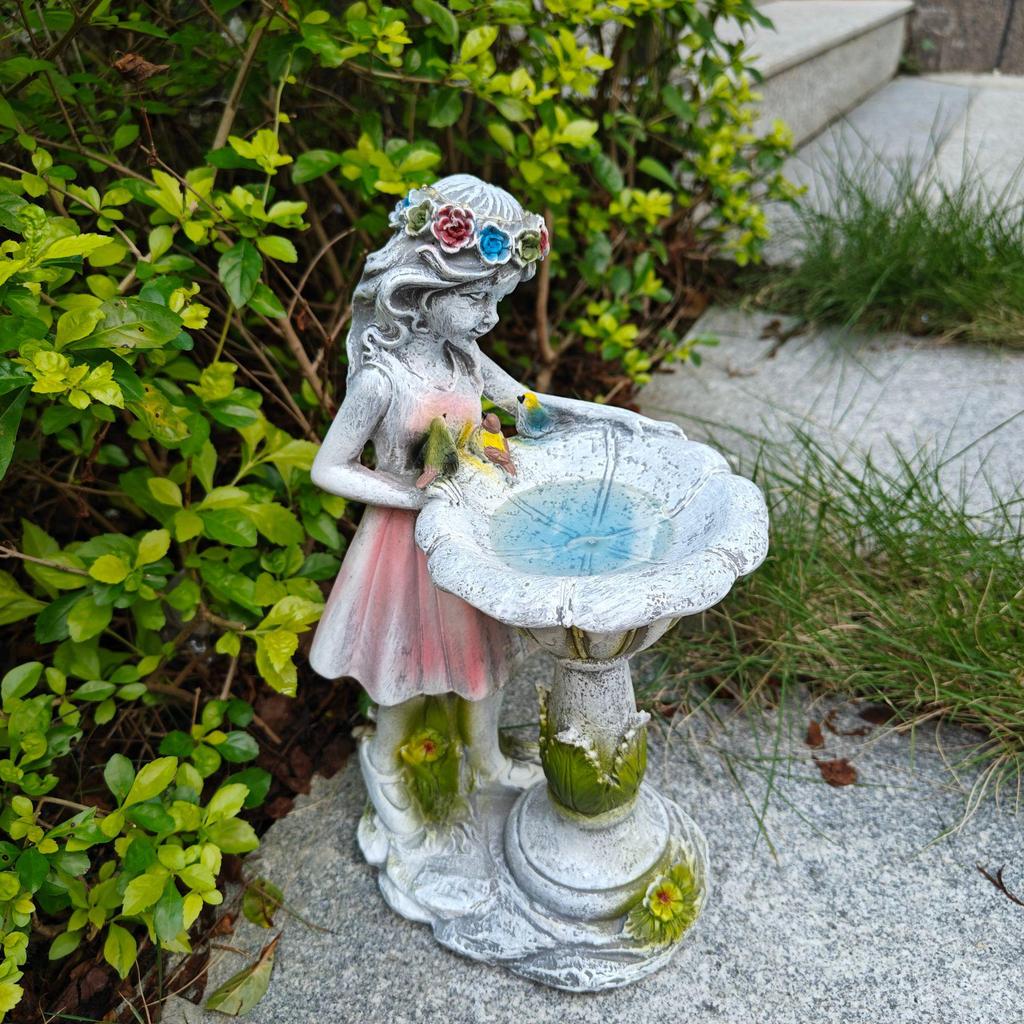 European Style Solar Garden Fairy Resin Ornament