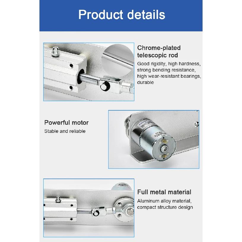 Mini Reciprocating Cycle Linear Actuator DC24V 12V Telescopic Motor DIY Automatic Push-Pull Rod Stroke 15/20/25/30mm DIY Motor