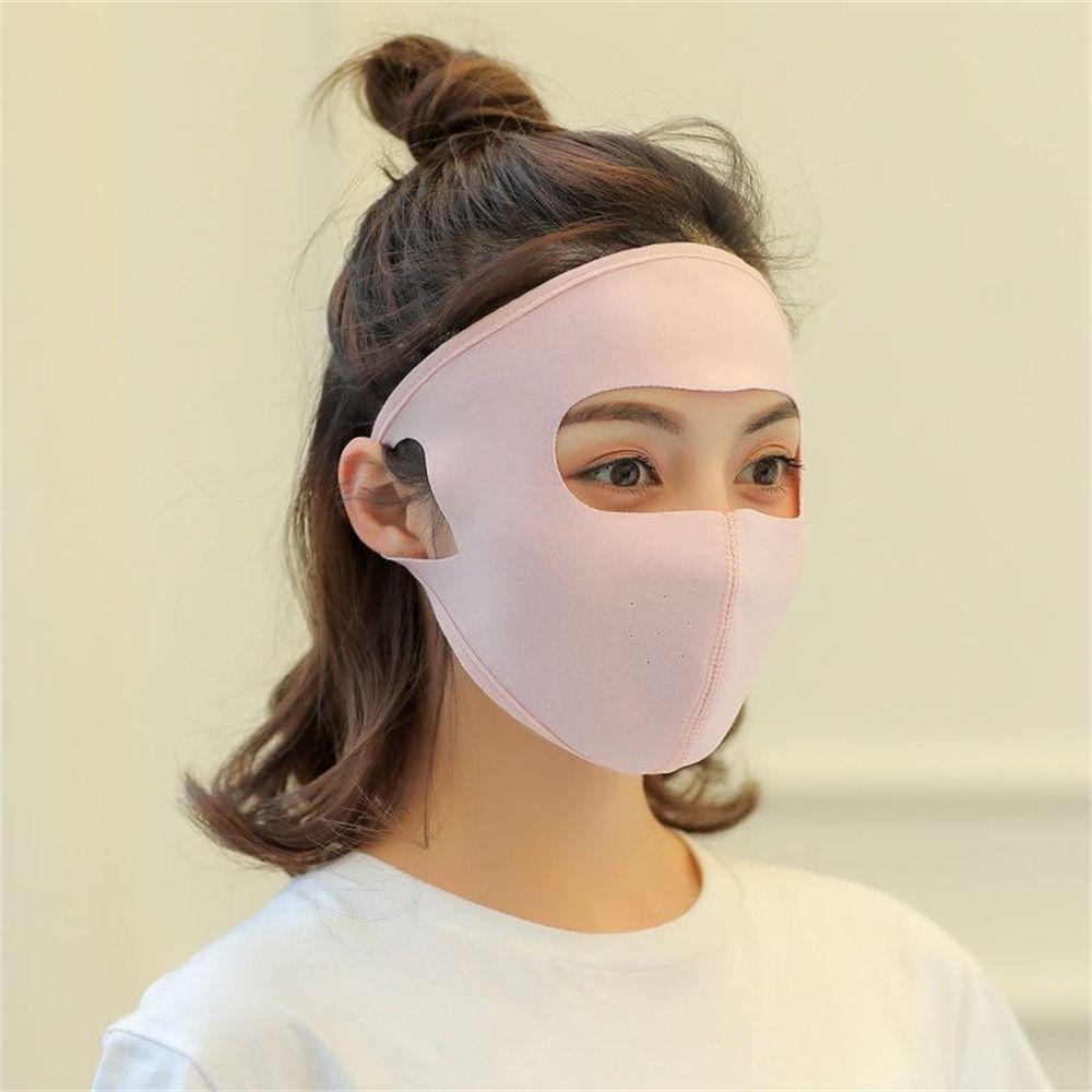 Breathable Sun Protection Mask Thin Sunscreen Face Cover Forehead Protector  Outdoor Cycling