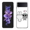 Милый Мультяшный Чехол K-Kkamang для Samsung Z Flip 7 6 5G Galaxy Z Flip 5 4 3 Черный Жесткий Чехол-Крышка Роскошный PC Корпус Coque