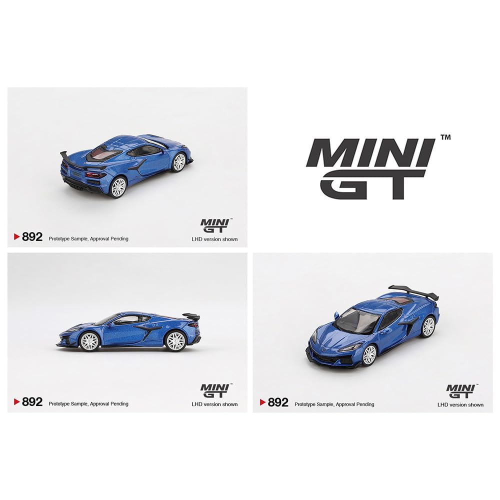 MINI GT Масштаб MiJo Toys 2023 CHEVROLET CORVETTE Z06 СИНИЙ США MiJo Toys Эксклюзив Chevrolet Corvette Z06 2023 Elkhart Lake Blue Metallic 164 -