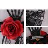 Rose Lace Edge Skeleton Hand Hair Clip Dark Style Ghost Hand Hair Accessories Bone Side Clip  Photo