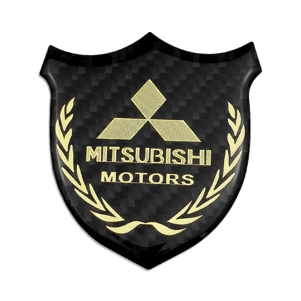 Metal Carbon Fiber Emblem for Mitsubishi Logo RALLIART ASX Lancer 9 10 L200 Pajero Outlander Eclipse Window Sticker Badge