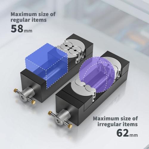 WhiteRhino Mini Vise Clamp, Smart Fractal Vise, Drill Press Vise, Bench Vise, Heavy-Duty Self-Adjusting Aerospace-Grade Aluminum Alloy & Precision CNC