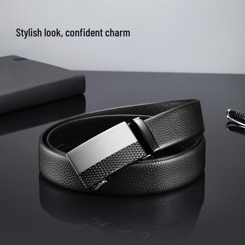 ZIPPO Мужской кожаный ремень с автоматической пряжкой