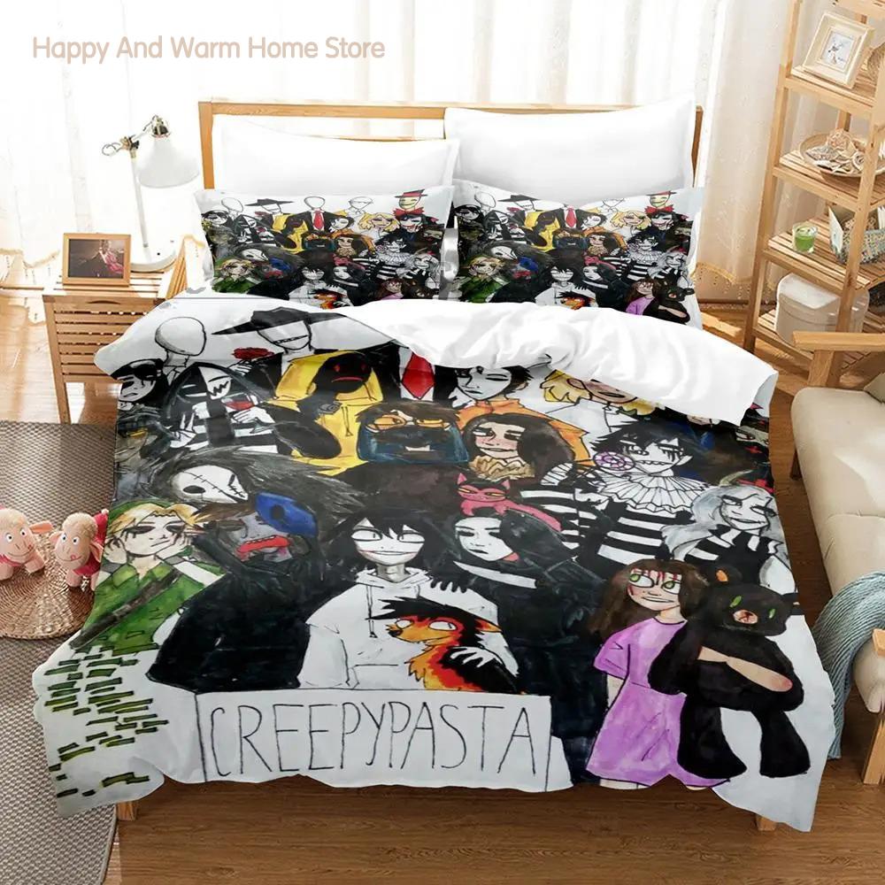 Creepypasta Bedding Collection Single Twin Full Queen King Size Bed Collection Aldult Boys Bedroom Duvetcover Collections Anime Roupas De Cama