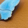 Used DAVID-ANDERSEN Butterfly Brooch Cloisonn SV925 Blue Norway