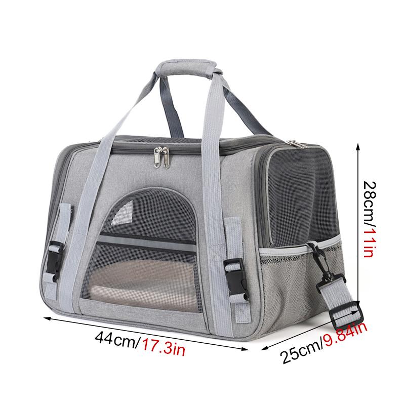 Foldable Cat Bags Soft-Sided Portable Dog Carrier Mesh Breathable Carrier Bags Foldable Cats Handbag Travel Pet Bag Transport Bag
