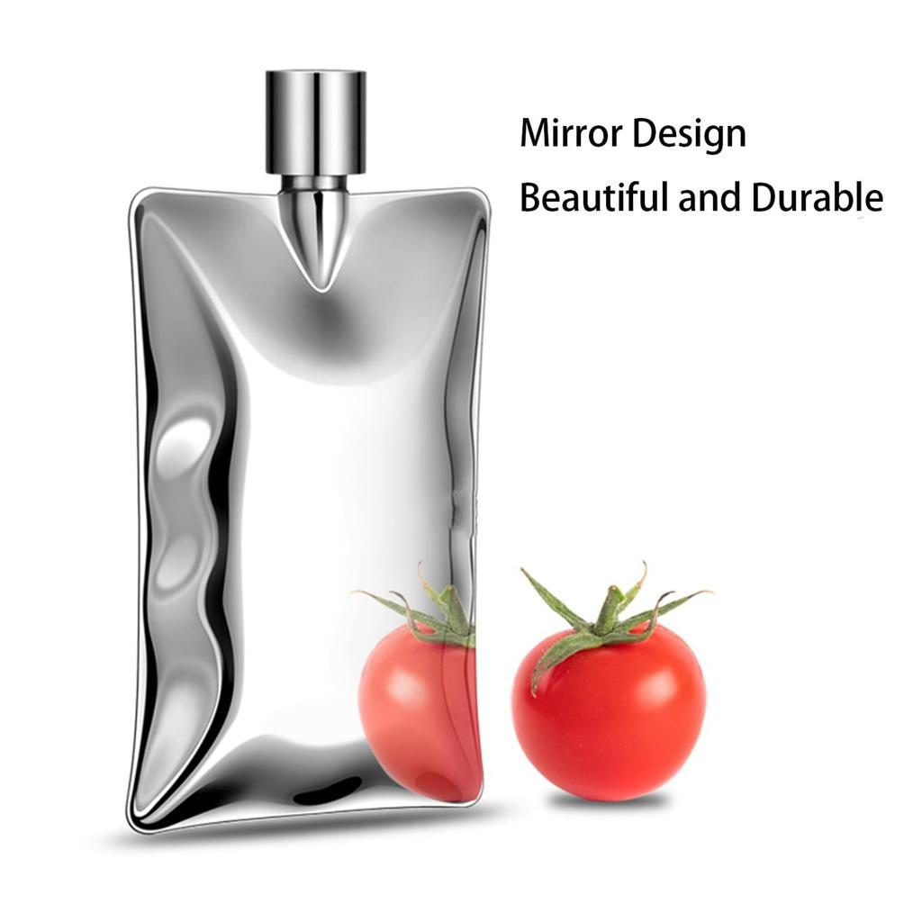 5 унций 140 мл 304 Нержавеющая сталь Волнистая поверхность Зеркало Дизайн фляги для воды Фляга для вина Портативная Фляга Напитки