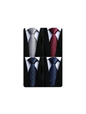 Галстук Chief Set Brand Necktie Set of 4 Necktie Silk Set Striped Necktie Business EKT44880S Мужской Мужской