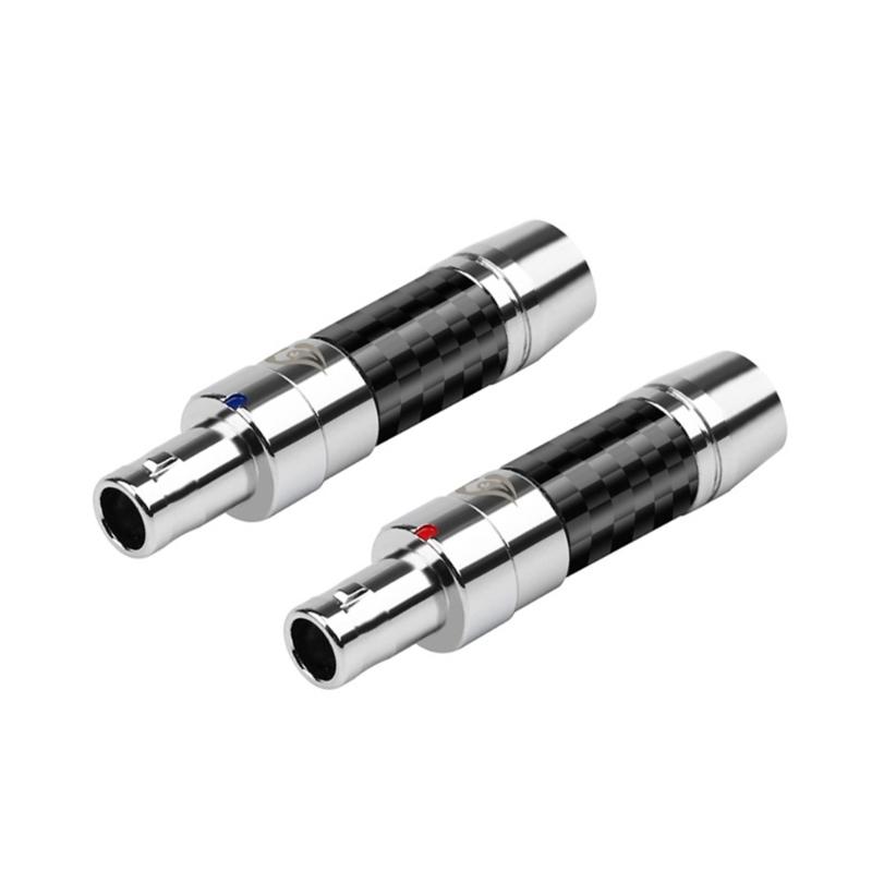 Штекер для наушников для HD800 HD800S HD820 D1000 Посеребренная медь Углеродное волокно Звуковой штекер Разъемы Адаптер для гарнитур