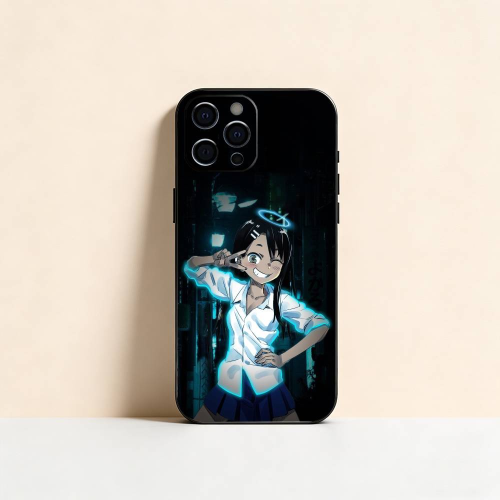 Чехол для телефона T-Toy With Me M-Miss Nagatoro для iPhone 17,16,15,14,13,12,11 Plus,Pro Max,XS, Мягкий силиконовый черный чехол
