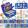 Exclusive Montessori Busy Board Educational Toy for Boys and Cloth Picture Book for Ages and Practice Threading and Tying Finger Color Shape Prep for