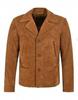 Stylish Real Soft Sheepskin Brown Suede Blazer Handmade New Men's Formal Party