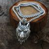 Vintage Viking Men's 316L Stainless Steel Wolf Head Pendant Punk Men's Animal Amulet Necklace Pirate Jewelry Gift