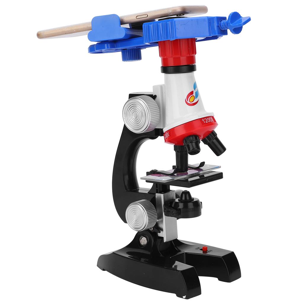 100X-400X-1200X Kid Children Microscope Set LED Biological Microscope Educational Science Toy