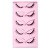 5 Pair Eye Tail Lengthening L Curl False Eyelashes 3D Faux Mink Lashes Cat Eye Fake Lashes  Women
