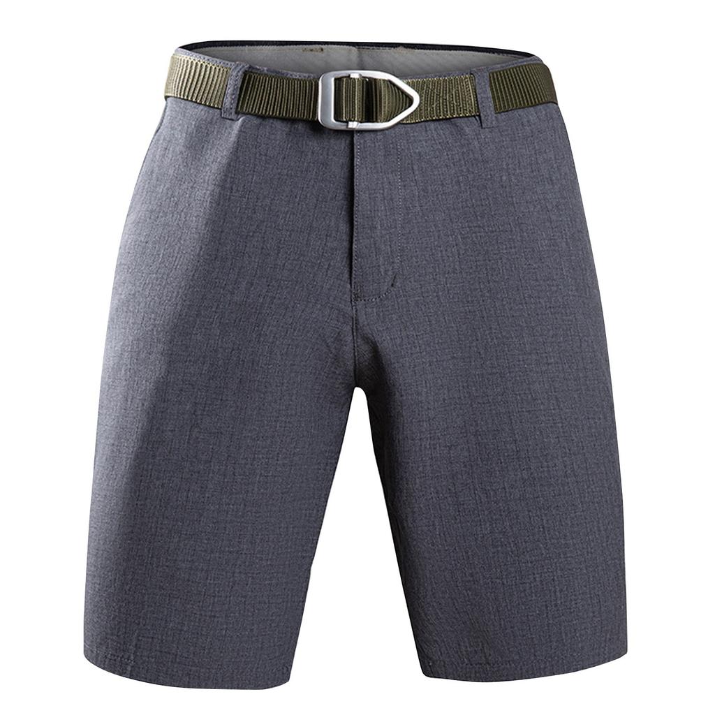 Мужские летние рабочие шорты, свободные повседневные брюки с пятью точками, мужские летние однотонные повседневные шорты-карго