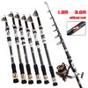 Fishing Rod Carbon Fiber 1.8M-3.6M Telescopic Sea Fishing Pole