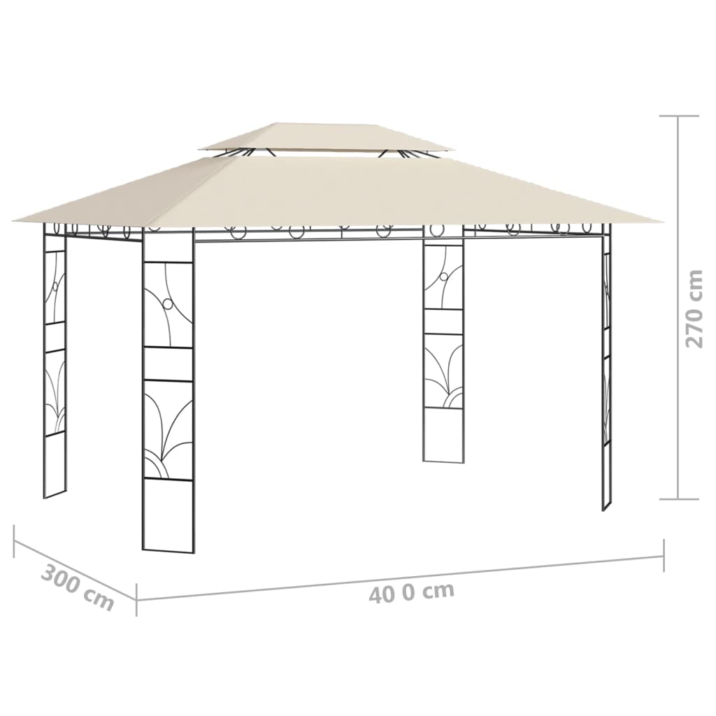 Pavilion 4x3x2.7 m Cream 160 g m²