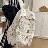 Cartoon Print Backpack Women Lightweight Backpack Student Schoolbag