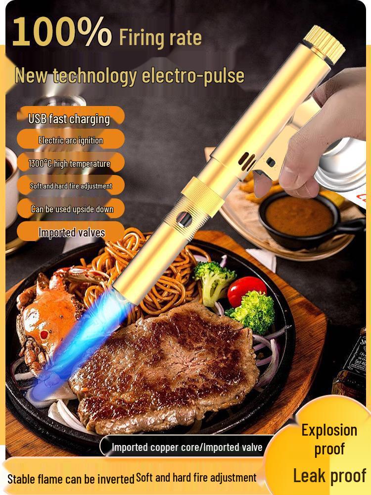 Ручная газовая горелка из цельной меди: Бытовая газовая горелка с пьезоподжигом