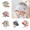 Милые фетальные шапочки для девочек для младенцев, очаровательная детская шляпа рыбака, кружевной боннет с принтом для занятий в помещении и на открытом воздухе