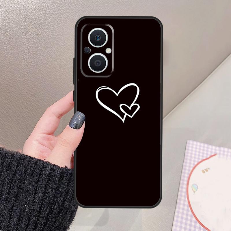 Милый Красивый Маленький Белый Сердечко Чехол Для OPPO Reno 12 F 11F 13F 14F 10 13 14 15 Pro 7 8 Lite OPPO Find X8 X6 X5 X9 Pro Чехол