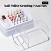 Портативный бокс для чистки маникюра 30 отверстий бокс для шлифовальных головок лака для ногтей