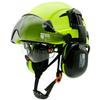 Safety Helmet With Visors Built In Goggles Contrast Color Earmuff Noise Reduction for Engineer Hard Hat ANSI Industrial Work Cap