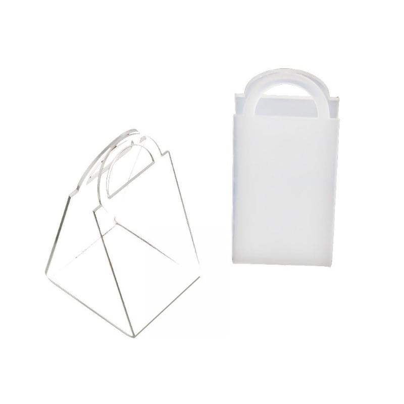 20 шт. Коробка с ручкой для свежих цветов, пластиковые треугольные прозрачные подарочные коробки, акриловая портативная сумка для аранжировки цветов, для мероприятий и вечеринок