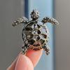 Vintage Rhinestone Cute Cartoon Turtle Animal Brooches For Women Men Coat Clothing Accessories Brooch Pins Party Jewelry Gifts