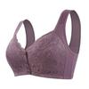 Sponge Cup Front Buckle Breathable Middle-aged and Elderly Lingerie Women's Strapless Vest Lace Large Bra