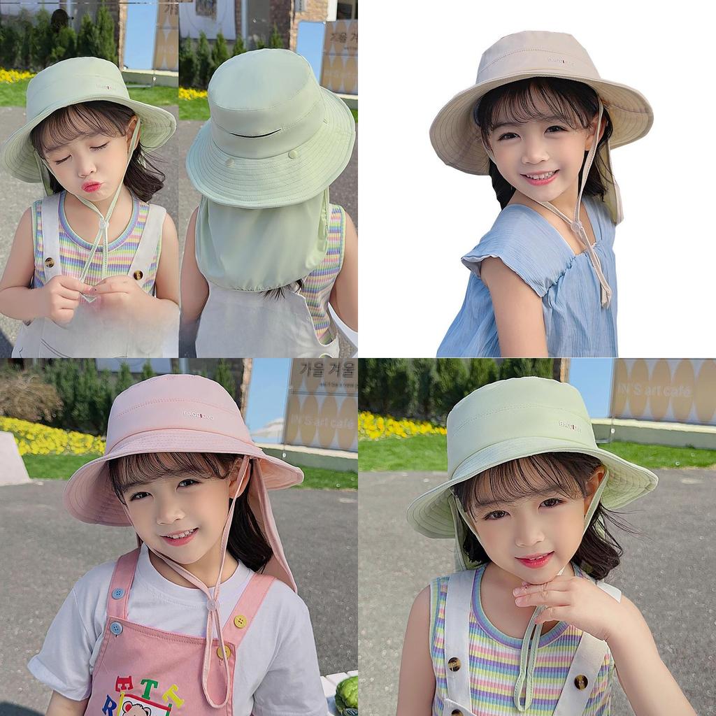 Childrens Uv Shield Hat With Wide Brim And Soft Fabric For Beach Vacation
