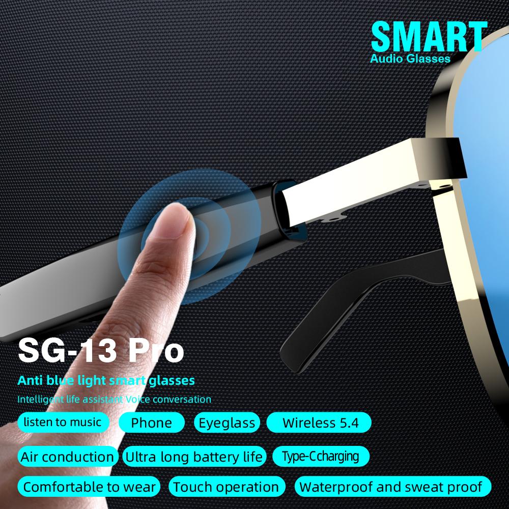 Умные Bluetooth 5.4 стереогарнитура очки беспроводные спортивные наушники анти-синий свет умные солнцезащитные очки