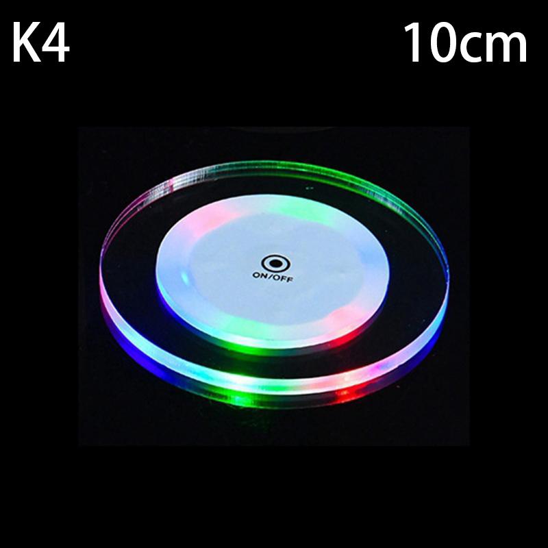 Светодиодная подставка под стакан, акриловая подставка для коктейльного коктейля, маты со светодиодной подсветкой, ультратонкая светодиодная подставка под стакан для украшения барного стола, аксессуары