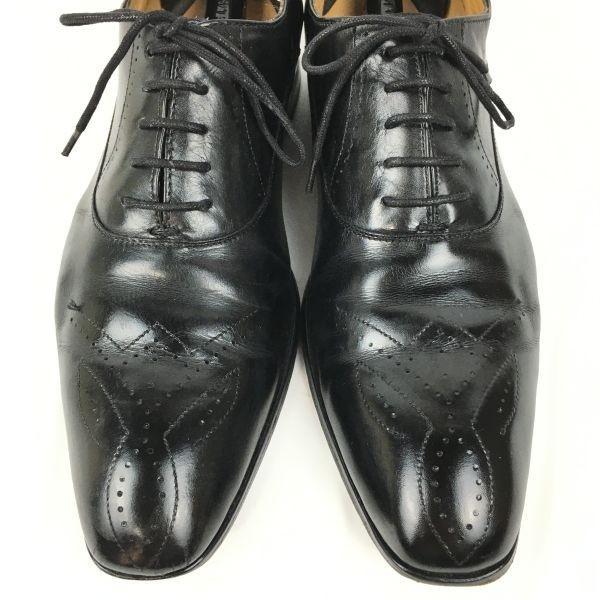Vintage Made in Spain ANTONIO RUFU Medallion Wholecut Business Shoes Black Size 39 (24.5) Men's(USED)