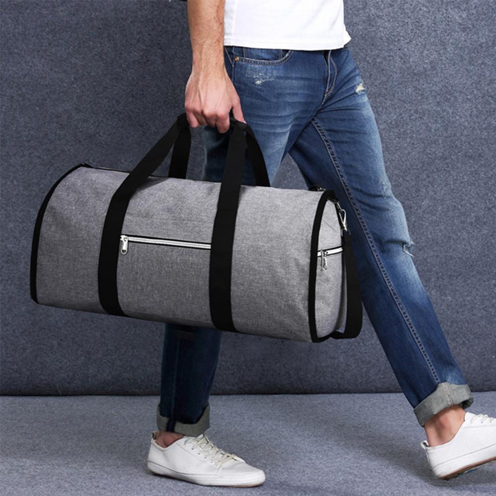 Geestock 2 In 1 Foldable Suit Travel Bag Garment Duffle Bag Large Capacity Business Travel Luggage Bag Weekender Bag For Men