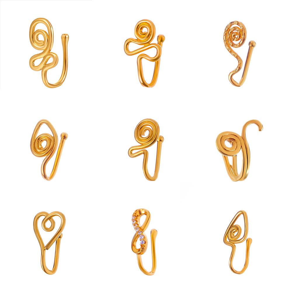 Nose Rings for Women Nose Ring Fake Nose Rings Clip On Nose Ring Gold Nose Rings Fake Septum Fake Nose Ring Nose Studs Nose Piercing