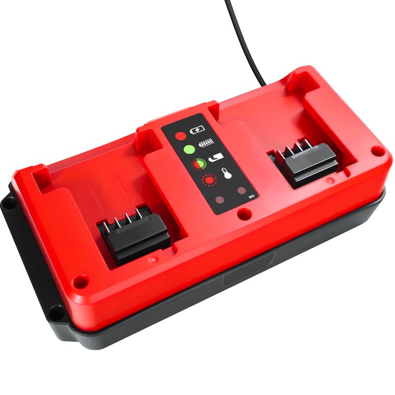 Lithium Battery Charger for Milwaukee 18V Lithium-Ion Battery 90W Fast Dual Charger 2-Port Simultaneous Charging