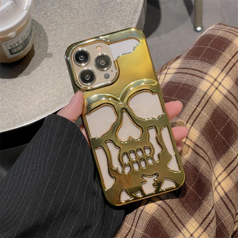Матовый крутой чехол с изображением полого черепа в стиле аниме для IPhone 14 13 12 11 Pro Max Plus 14Pro 13Pro IPhone 11 Защитный чехол со скелетом