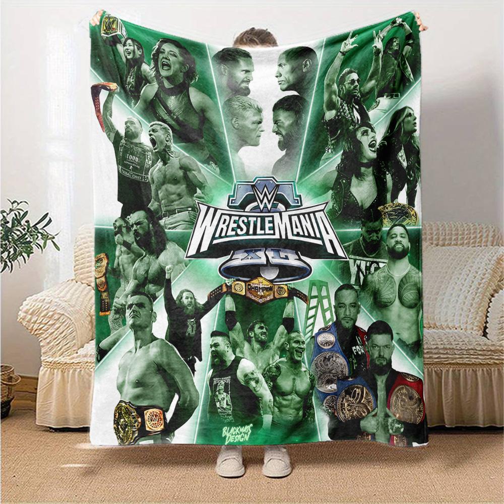 Wrestlemania Blanket Comfortable Great for Bed Livingroom Couch for All Seasons Digital Print Perfect Gift for Relatives and Friends