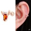 14K Gold Needle Rose Gold Cubic Crayfish Layered Piercing (S8538876)