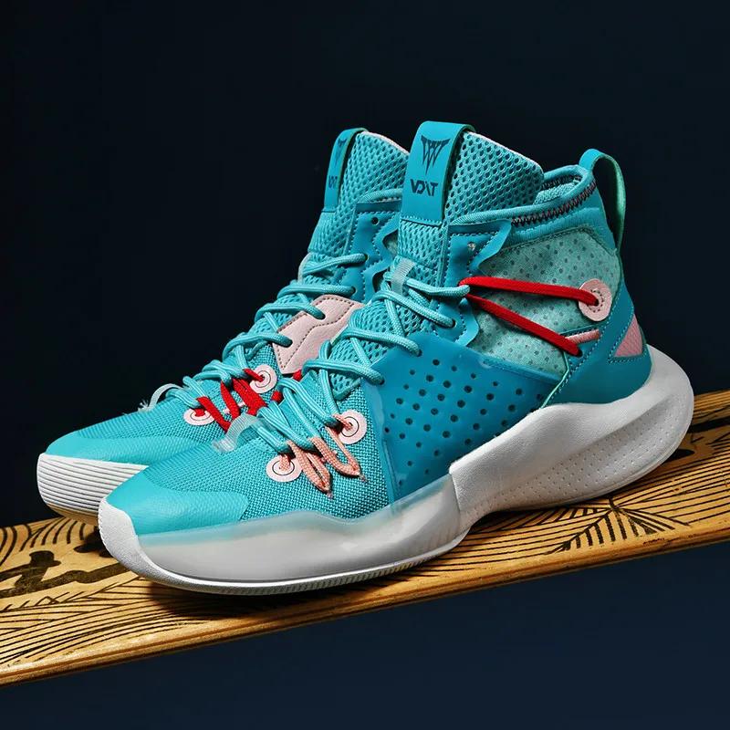 Fashion Blue High Quality Original Men's Basketball Shoes Gym Training Boot Chunky Men's High Sneakers Brand Designer Shoes 2025