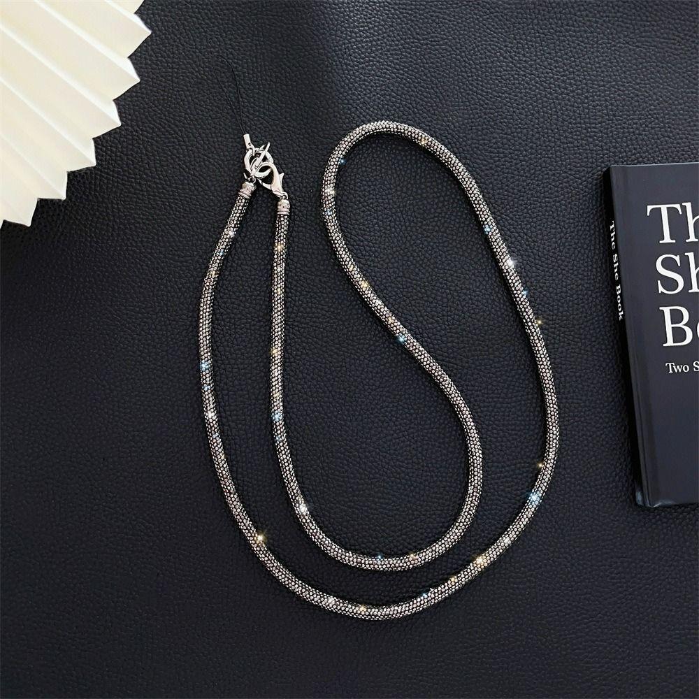 Crystal Rhinestone Phone Lanyard Bling Bling Hanging Cord Phone Anti-lost Rope  Phone Accessories