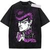 Аниме JoJo's Bizarre Adventure Хигашиката Джоске Одежда Мужчины Женщины Футболка Хлопковая Футболка Стирки Ретро Футболка Харадзюку Футболка