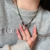 Винтажное китайское ожерелье с подвеской в виде льва из бисера для женщин и мужчин, цепочка на ключицу для пары в стиле панк, аксессуары в этническом стиле