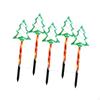 Солнечные ландшафтные огни в виде рождественской елки, газонный светильник для дорожки перед крыльцом, 5 колышков